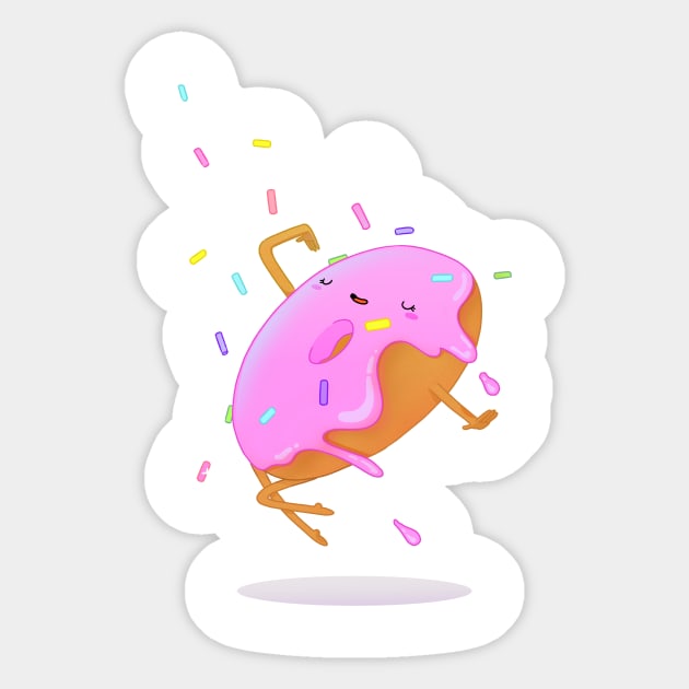 Donut flash dance Sticker by drawnbyhanna